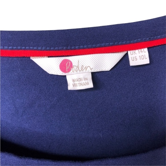 Boden Women’s Jersey Knit Dress 3/4 Length Navy Blue Size 10 Long - Picture 5 of 8